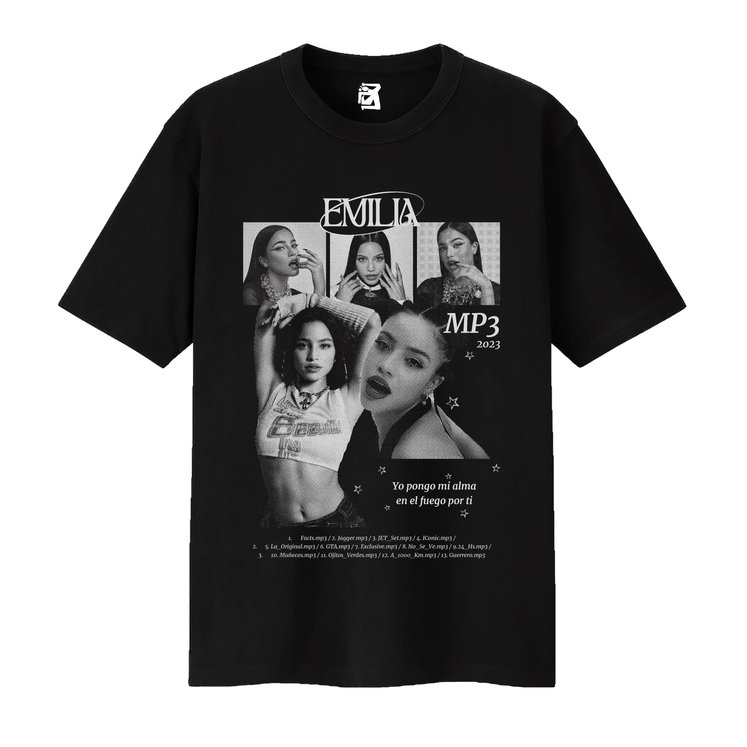 Remera MP3 2 - negro