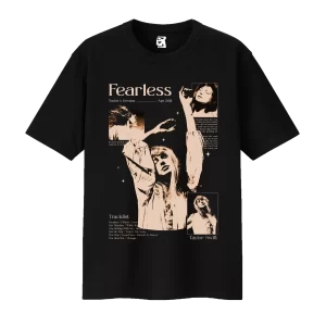 Remera Fearless - negro