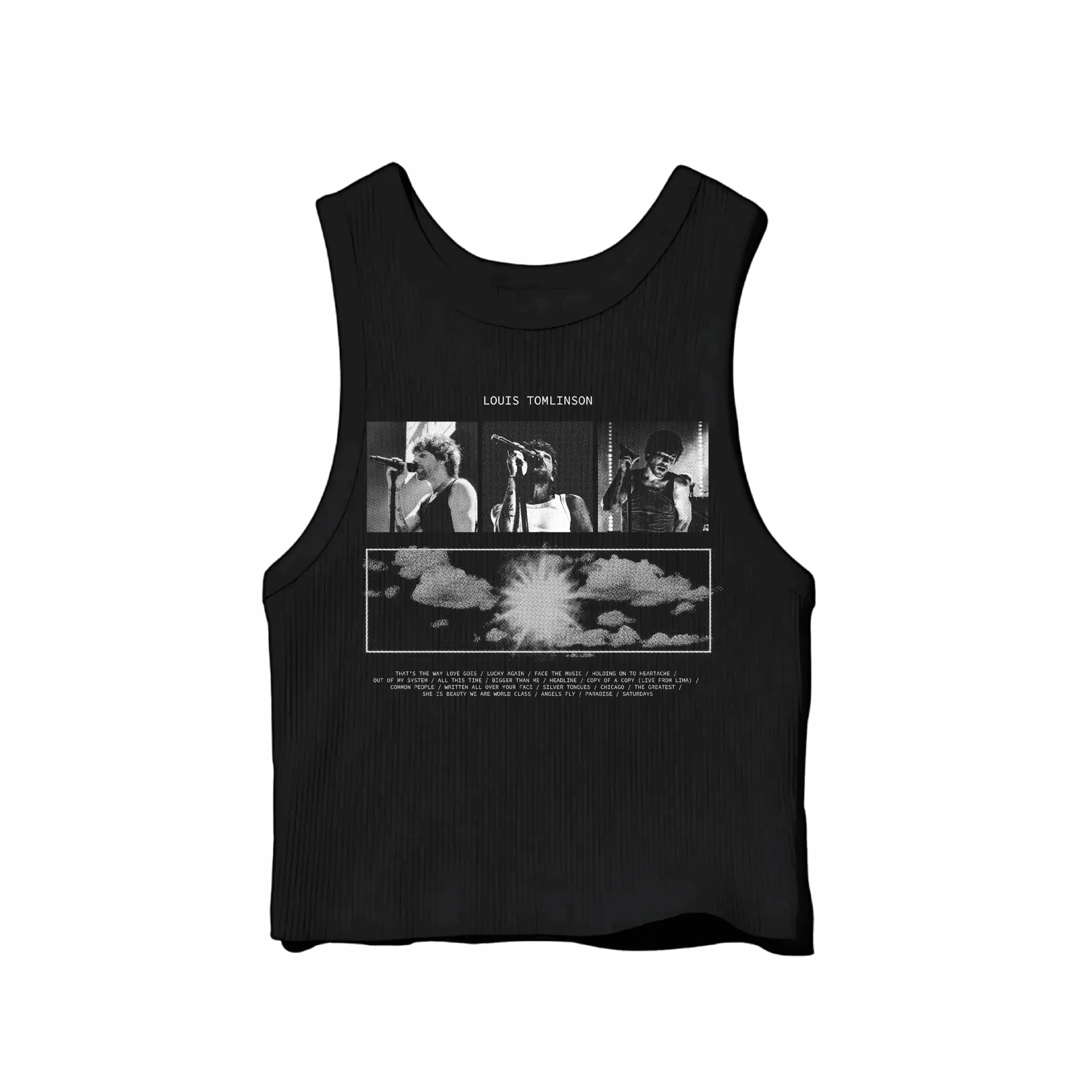 Tank Top Faith in the Future - negro y blanco