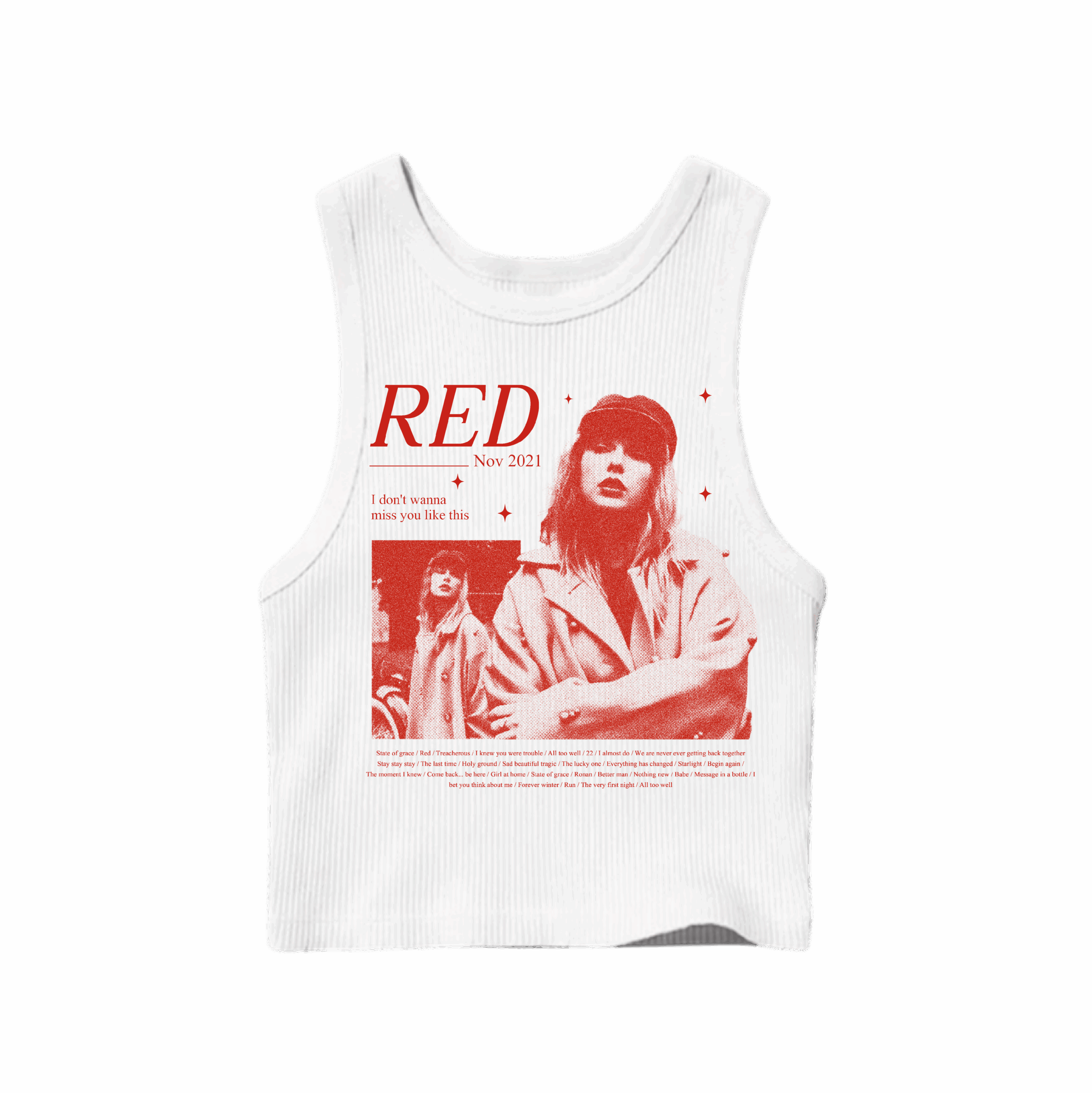 Tank Top Red - Blanco