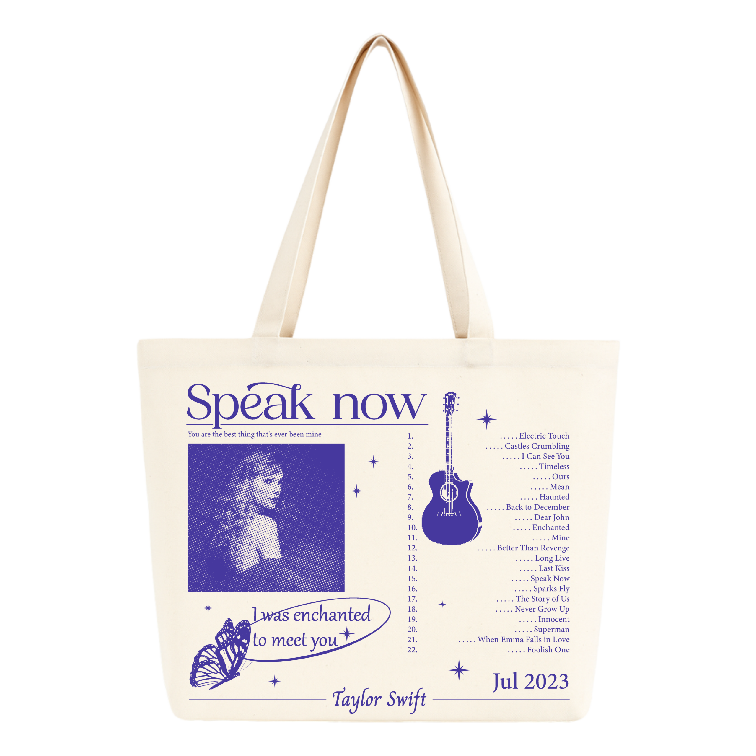 Tote bag Red Speak Now