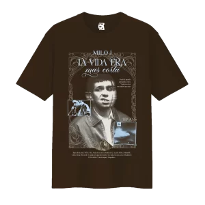 Remera La vida era más corta - marrón