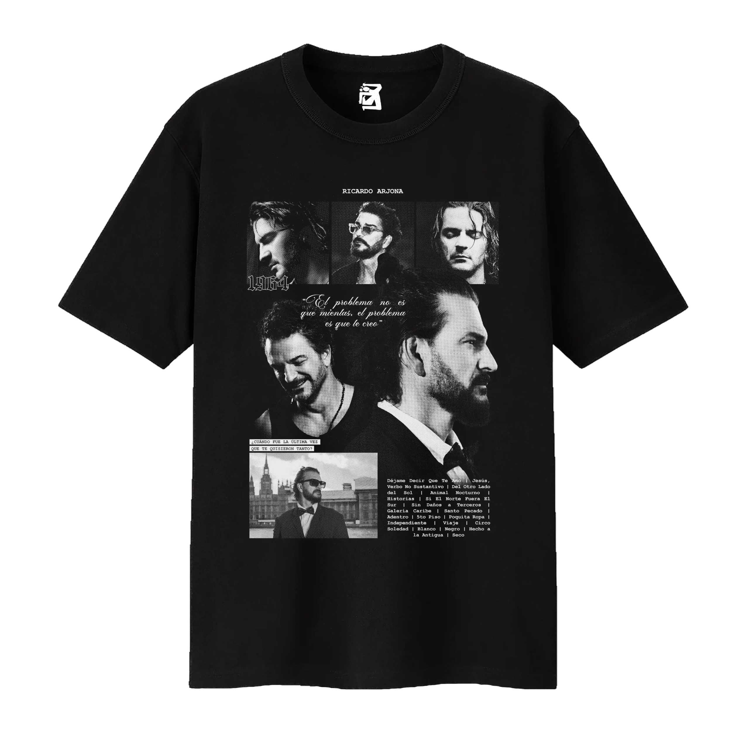 Remera Ricardo Arjona - Negro y marrón - Imagen 2