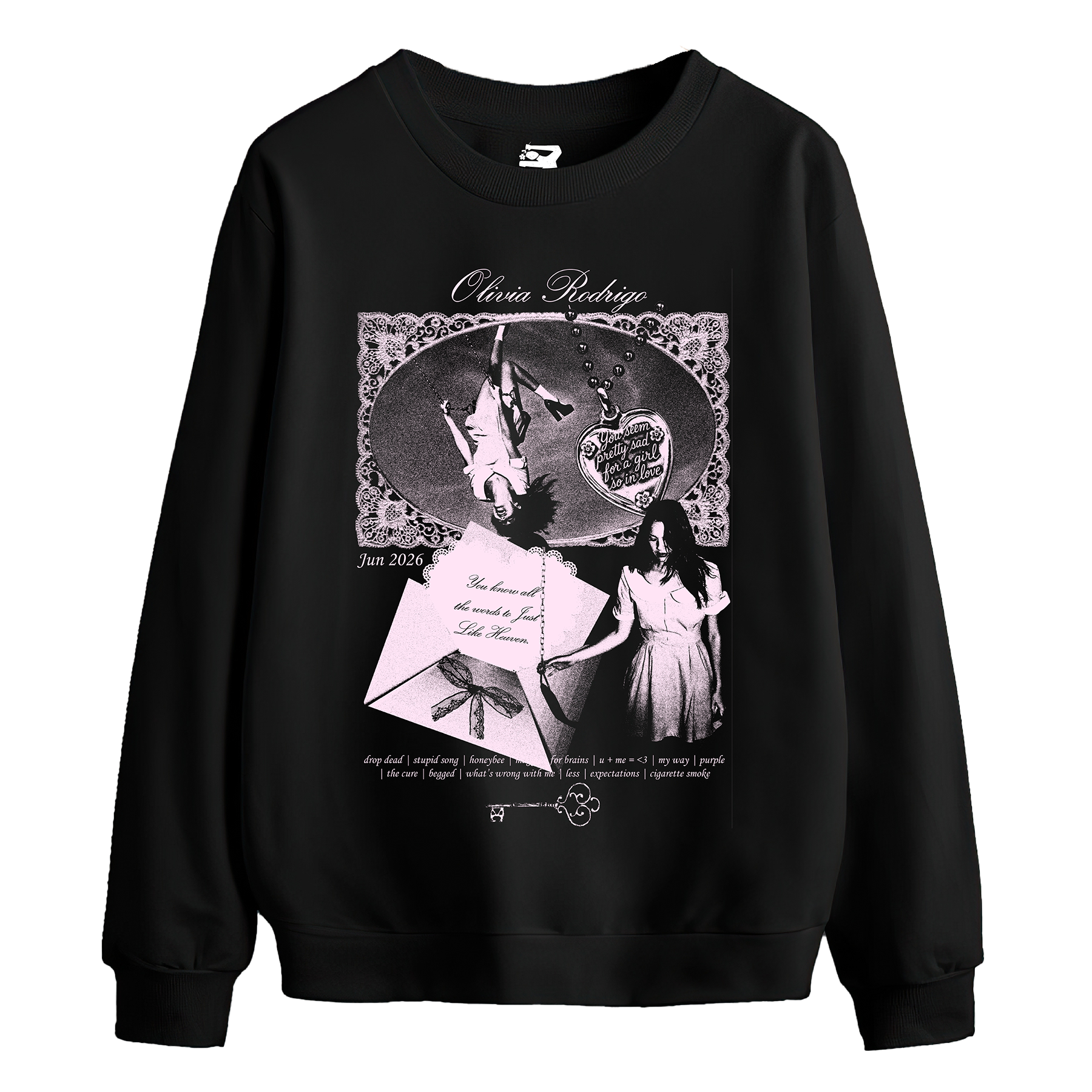 Buzo Love - negro / blanco