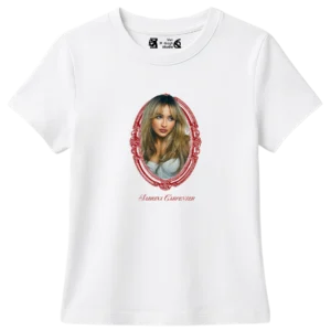 Baby tee / Tank top Sabrina Carpenter #3 - blanco