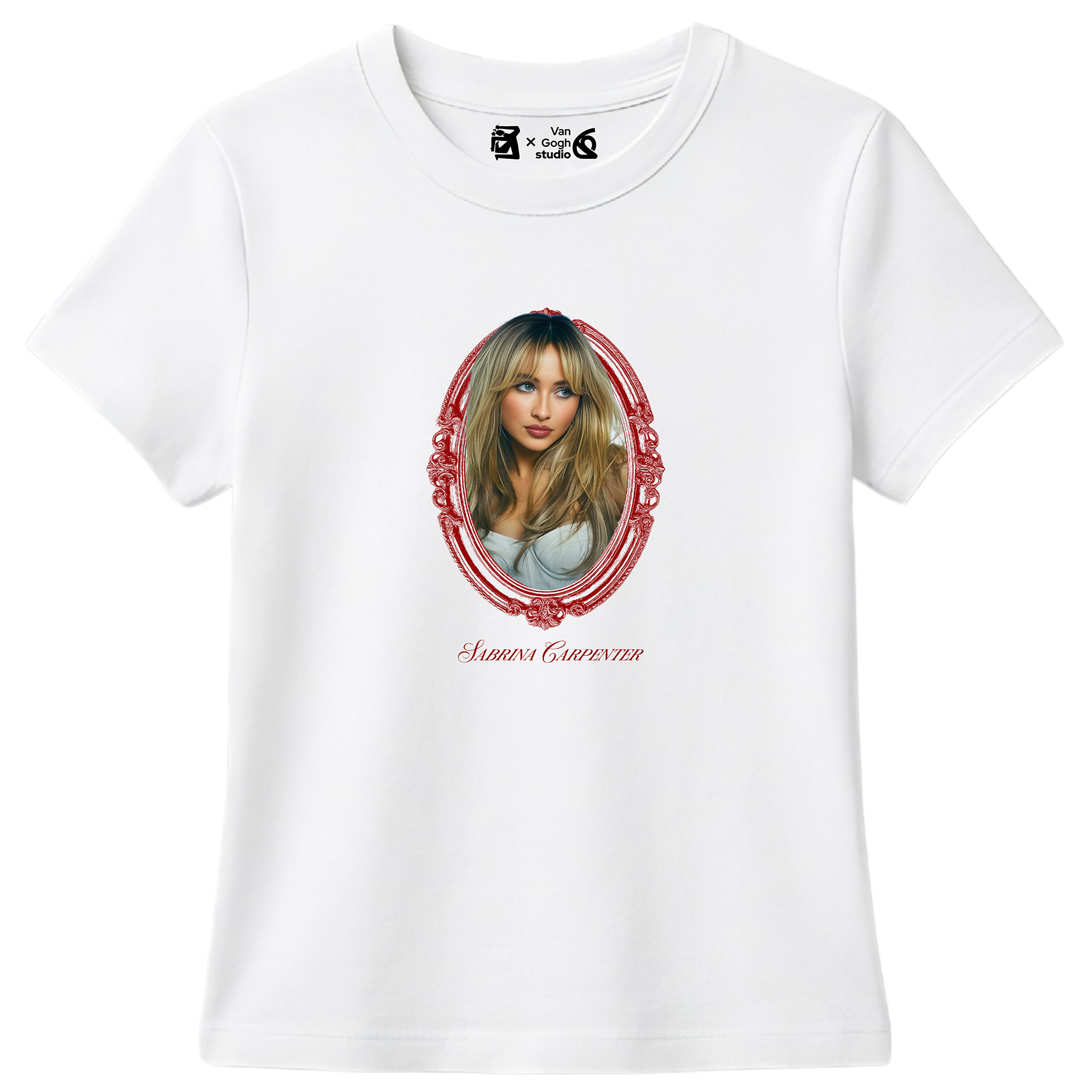 Baby tee / Tank top Sabrina Carpenter #3 - blanco