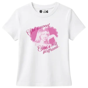 Baby tee / Tank top Sabrina Carpenter #2 - blanco