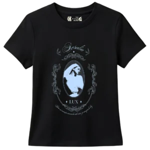 Baby tee Lux - Negro / Blanco