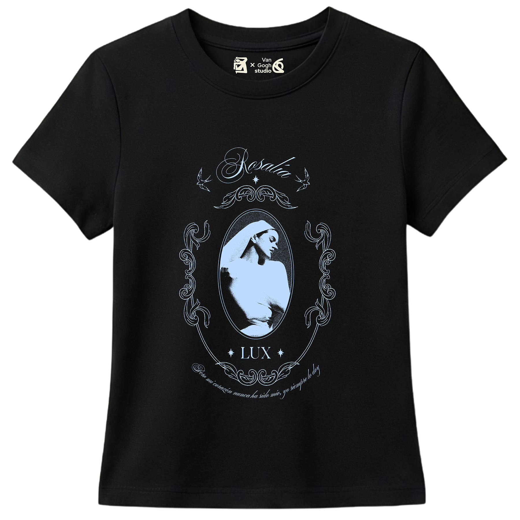 Baby tee Lux - Negro / Blanco
