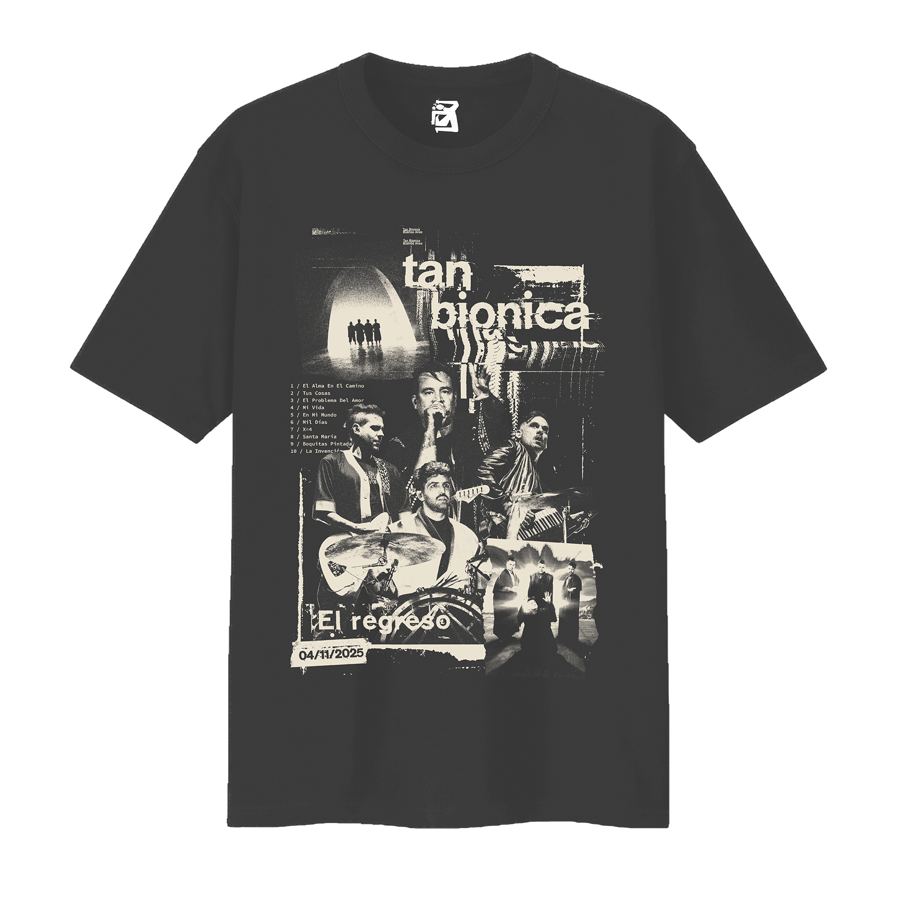 Remera El Regreso - Negro / Blanco / Gris - Imagen 3