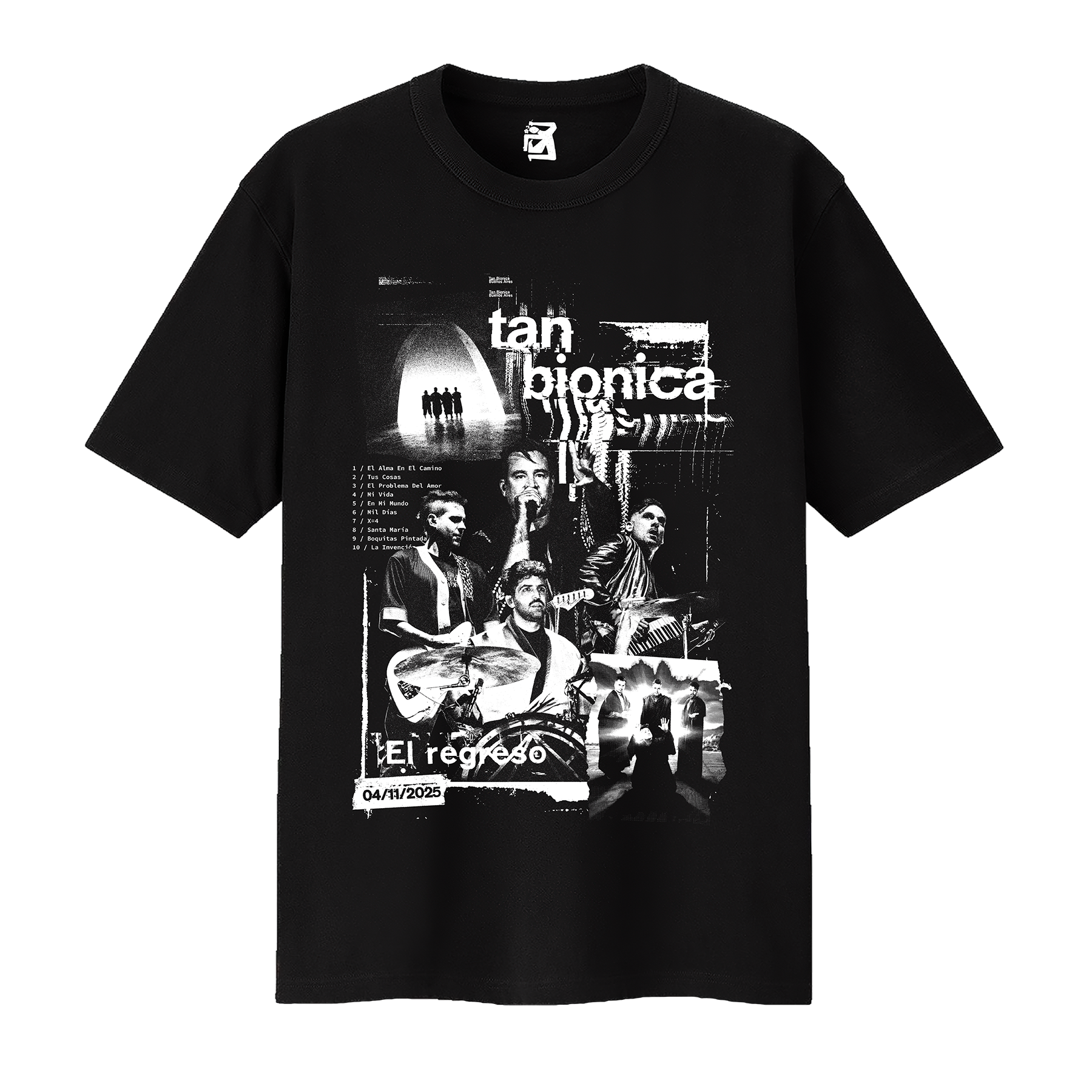 Remera El Regreso - Negro / Blanco / Gris